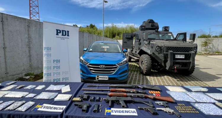 16 detenidos tras operativo PDI en Valdivia
