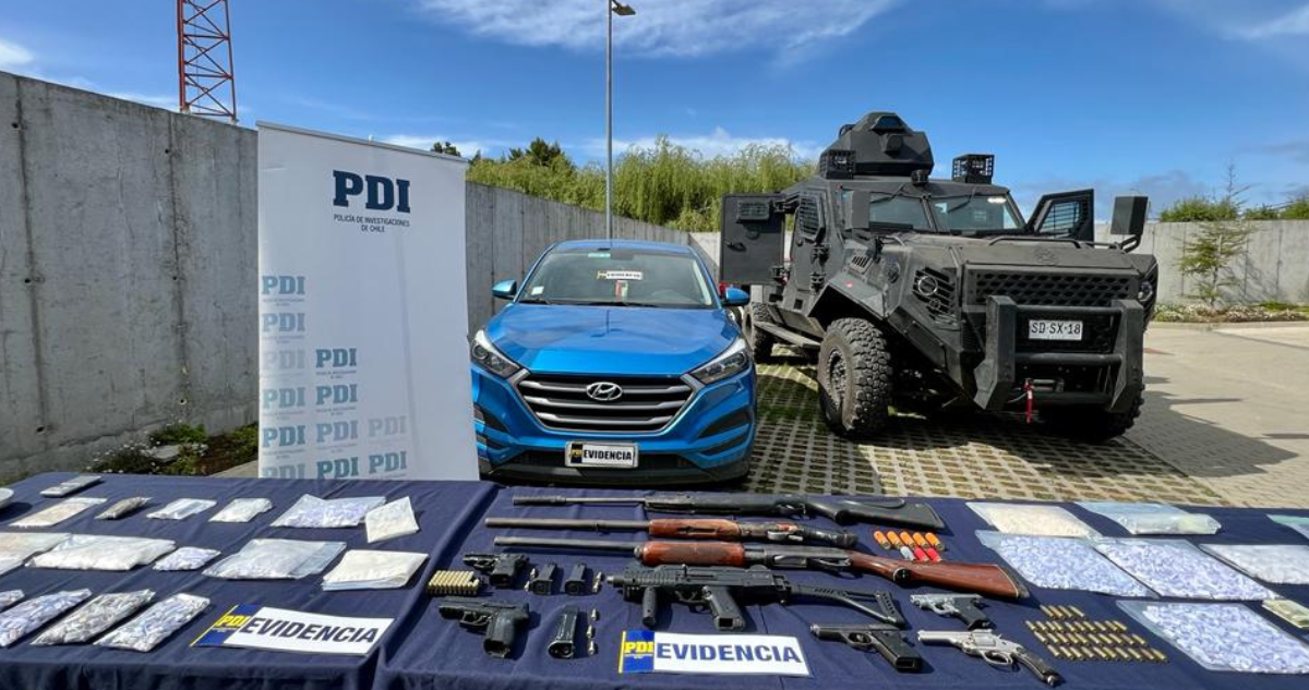 16 detenidos tras operativo PDI en Valdivia