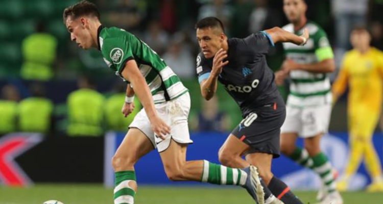 Alexis Sánchez decretó el gol definitivo para la victoria del Marsella ante el Sporting Lisboa.