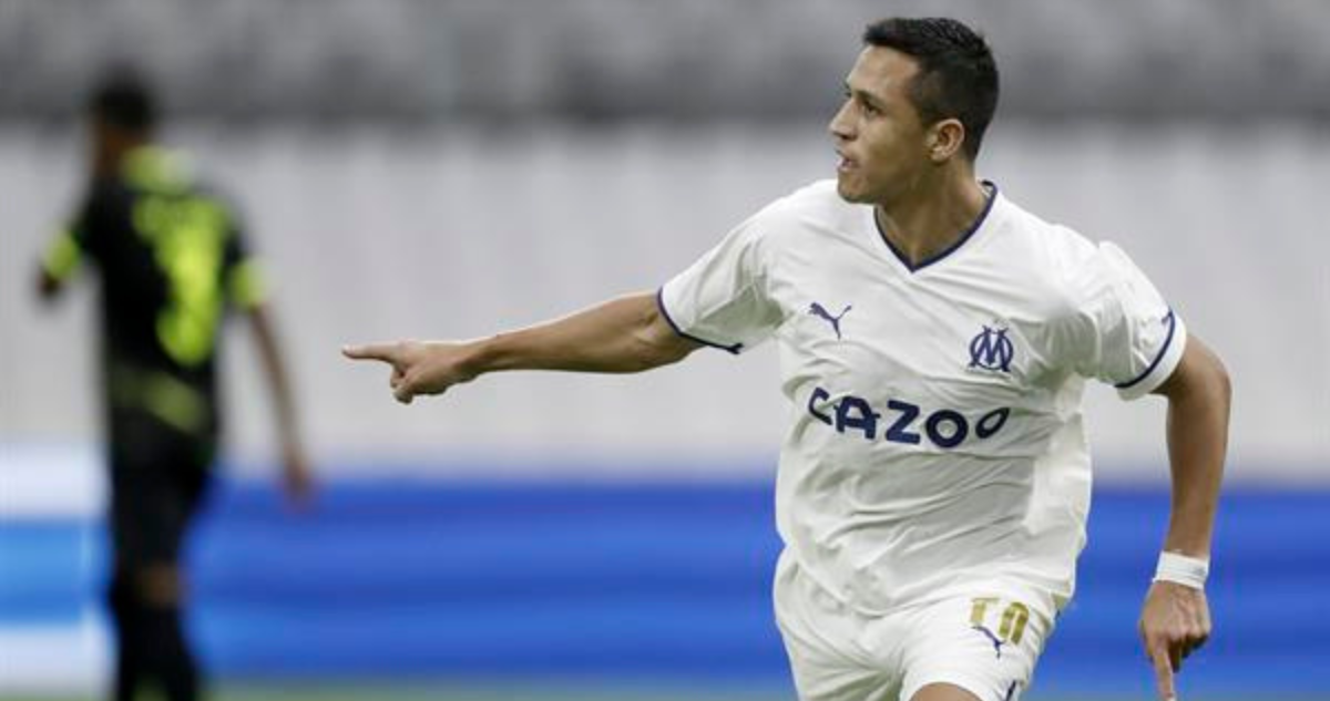 Alexis Sánchez es condecorado como el mejor jugador del mes en el Olympique de Marsella.