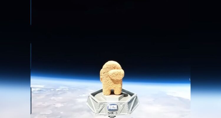 Lanzan nuggets de Among Us de Super Pollo al espacio