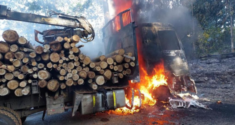 Ataque incendiario en Lumaco