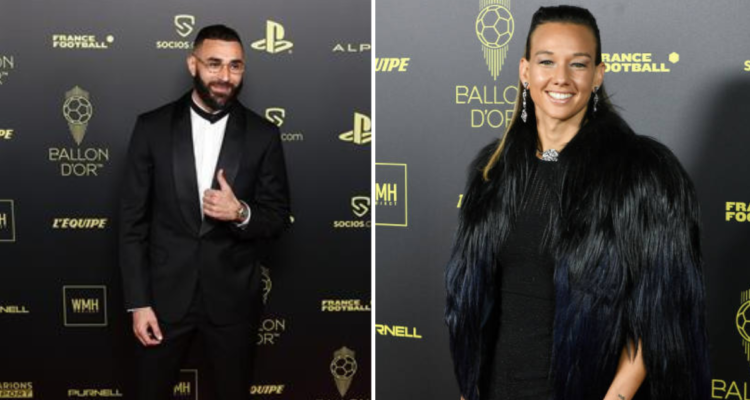 Karim Benzema se fotografía junto a Christiane Endler en la gala del Balón de Oro.