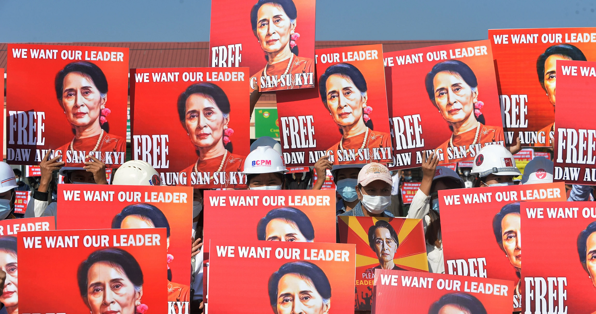 La depuesta presidenta Aung San Suu Kyi está recluida en régimen de aislamiento en la capital de Birmania.