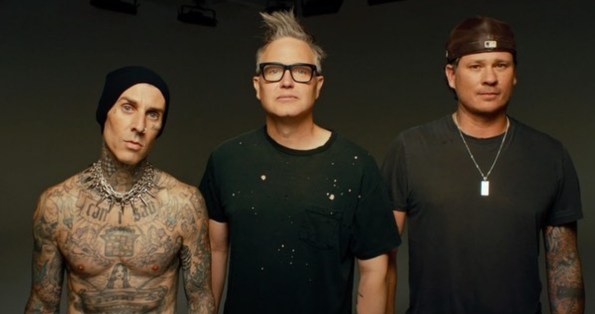 La banda Blink 182 posando. La banda confirmó su concierto en Lollapalooza Chile antes del anuncio oficial-