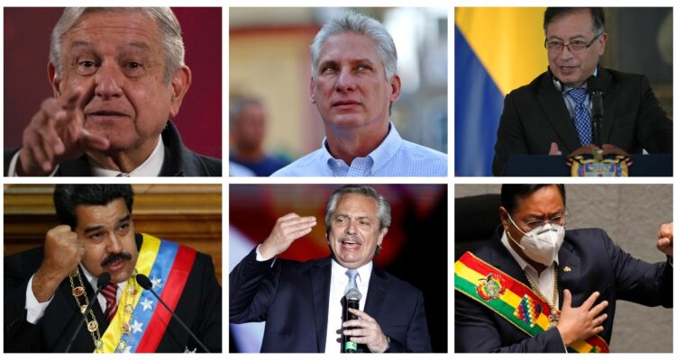 AMLO, Díaz-Canel, Petro, Maduro, Fernández y Arce.