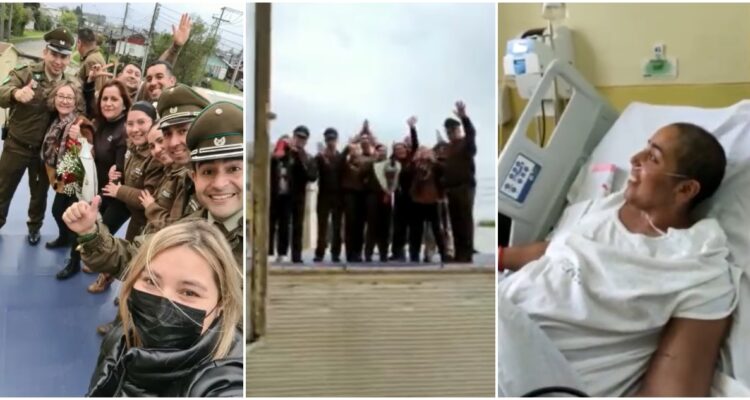 Visitan a carabinera con cáncer en La Unión