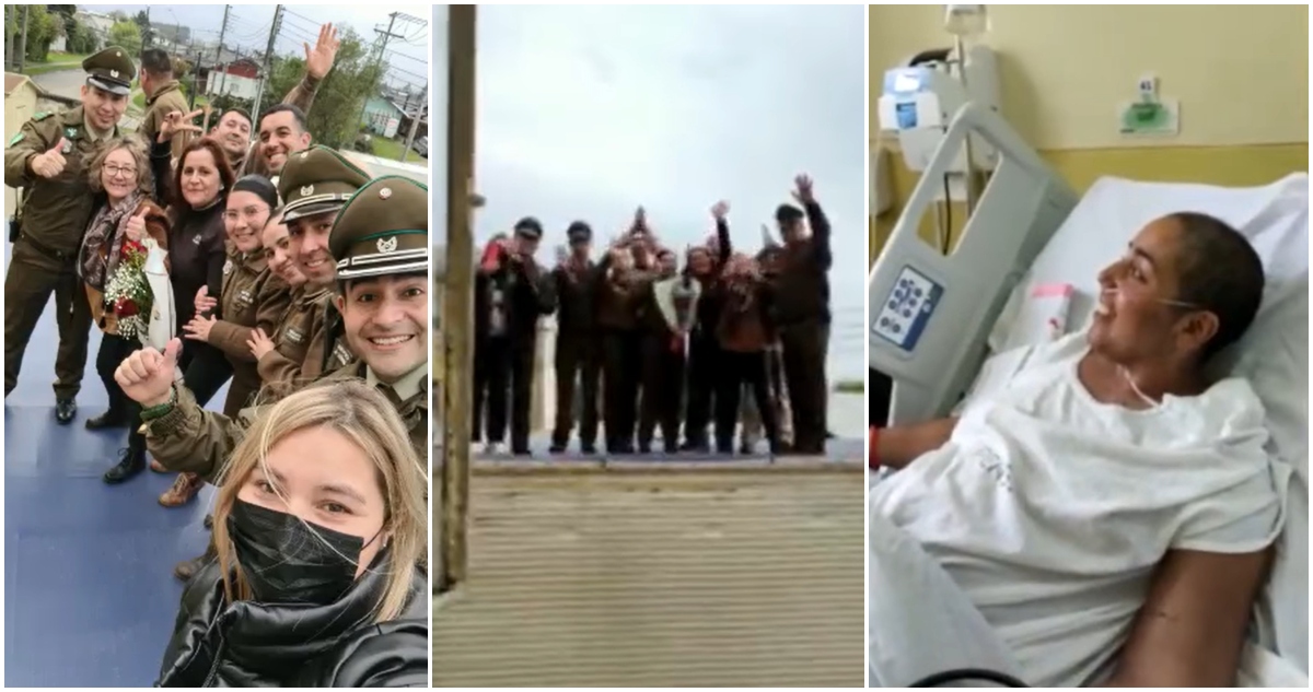 Visitan a carabinera con cáncer en La Unión