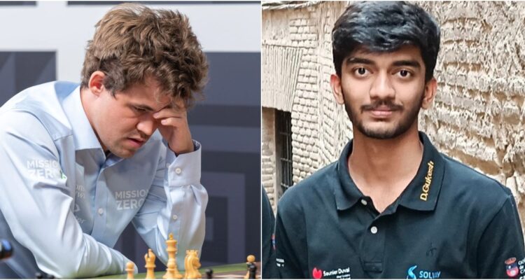 Magnus Carlsen y Donnarumma Gukesh