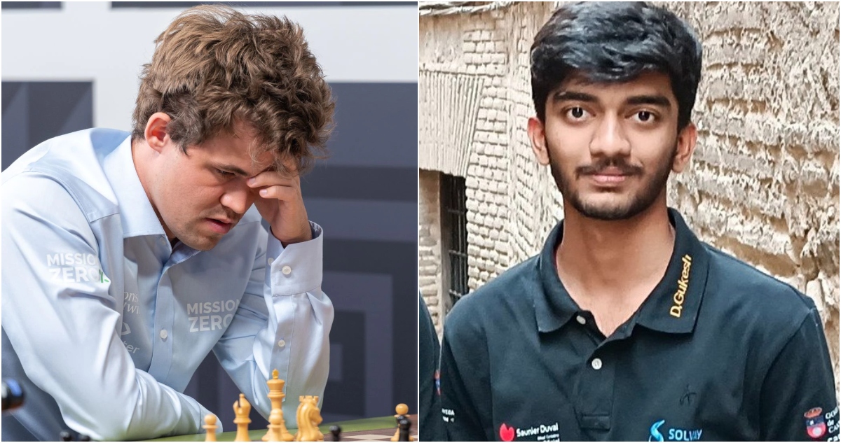 Magnus Carlsen y Donnarumma Gukesh