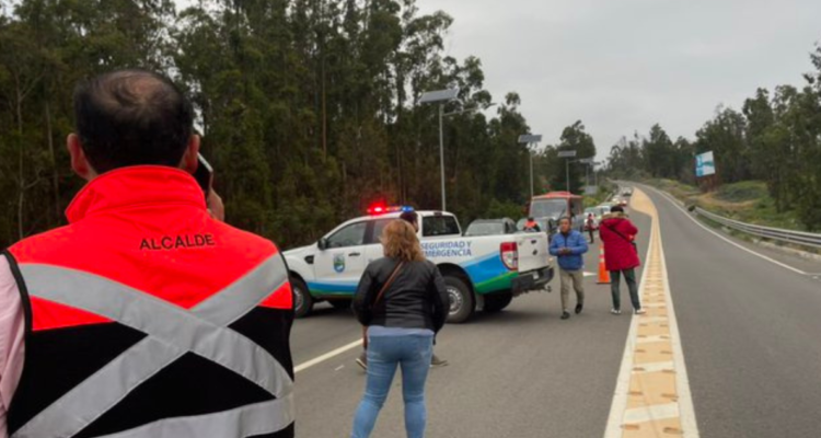 Corte de acceso a Puchuncaví