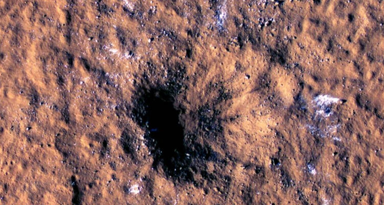 Cráter de meteorito en Marte