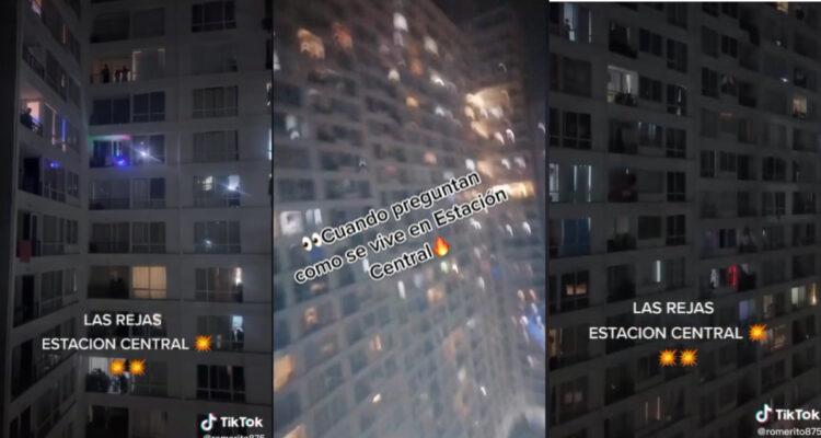 “Edificio discoteque”: Videos virales muestran excesivo ruido nocturno en Estación Central