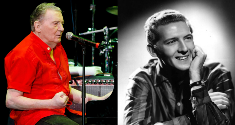 Jerry Lee Lewis presentándose en el escenario