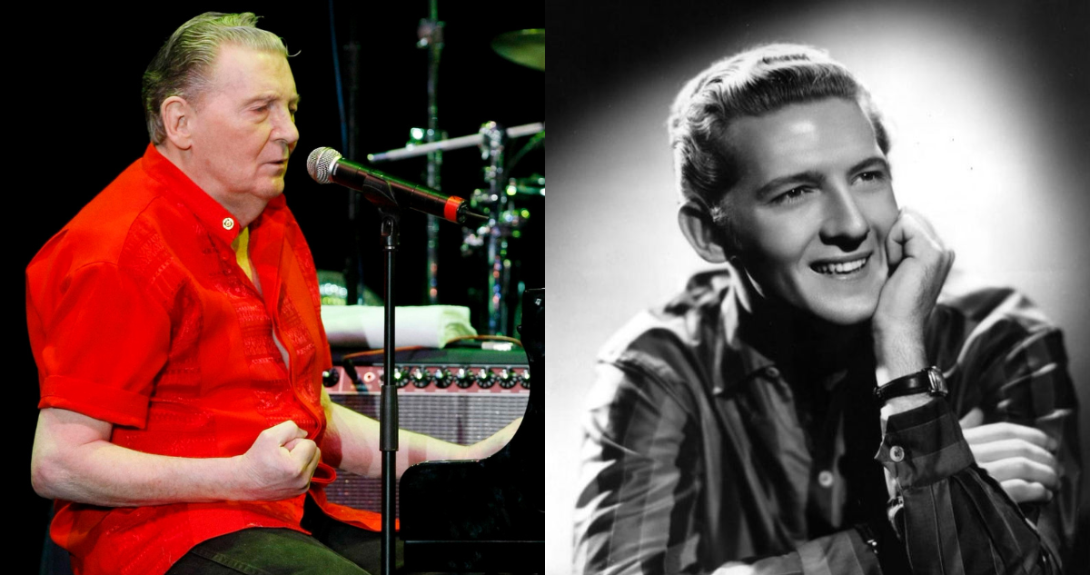Jerry Lee Lewis presentándose en el escenario