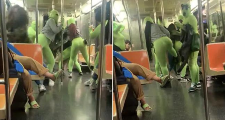 Duendes verdes en metro de Nueva York