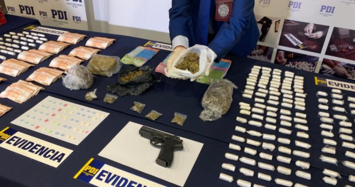 Evidencias decomisadas e incautadas por narcotráfico en Magallanes.
