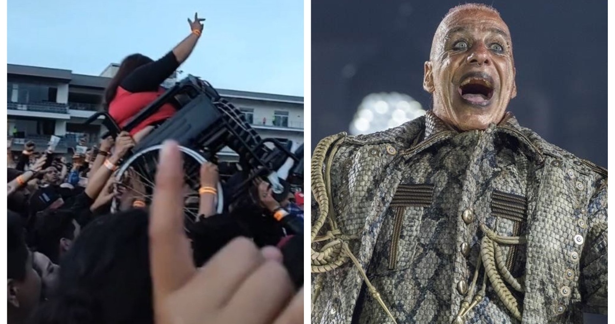 Fan de Rammstein en silla de ruedas es llevada por el público a las primeras filas del concierto