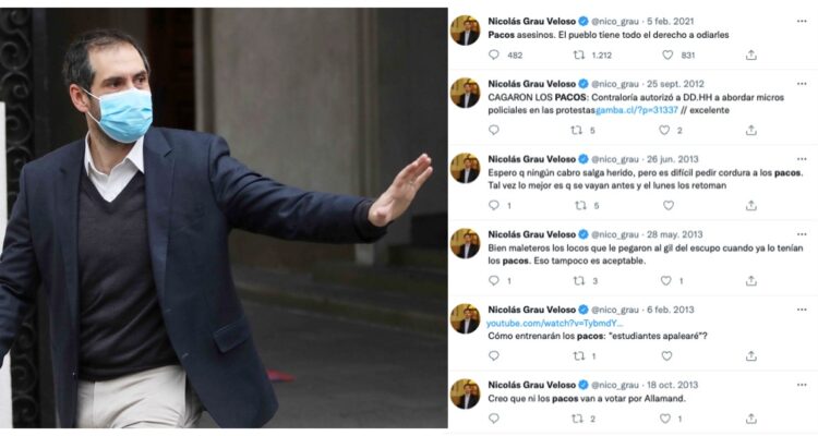 “Pueblo tiene derecho a odiarles”: Emplazan a ministro Grau por tuits en contra de Carabineros