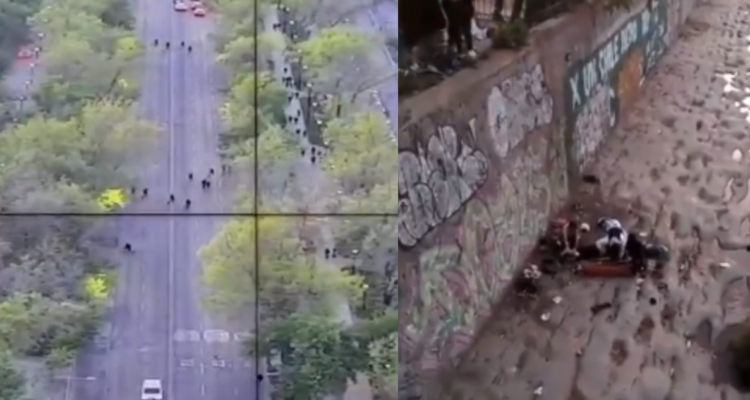 Hombre cae a río Mapocho tras manifestaciones en Plaza Baquedano