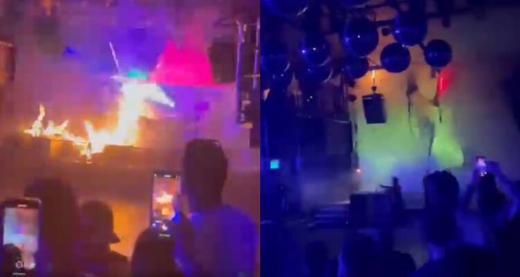 Graban incendio que se produjo al interior de una discoteca en el barrio Bellavista