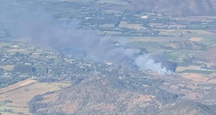 incendio forestal en Paine