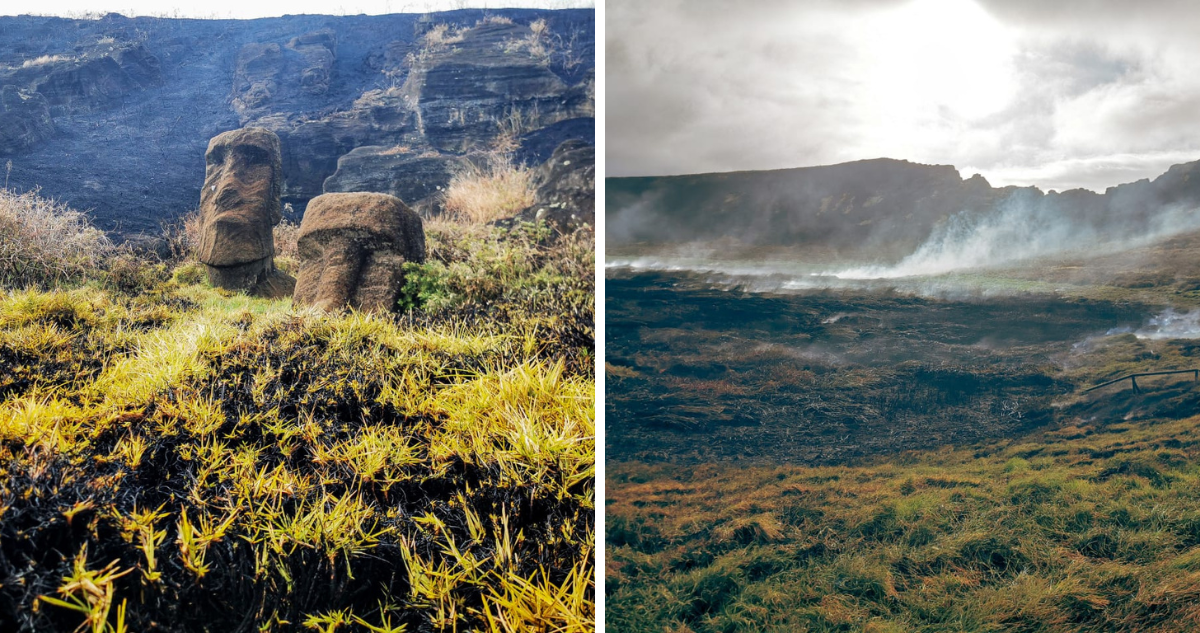 Es irrecuperable": Moais terminaron totalmente calcinados tras incendios  forestales en Rapa Nui | Nacional | BioBioChile