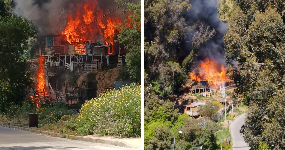 casa incendio forestal Valparaíso