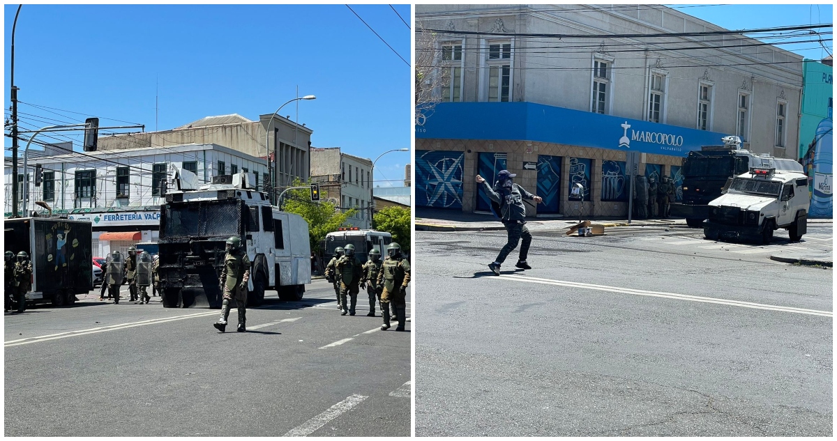 Incidentes en Valparaíso por 18 de octubre