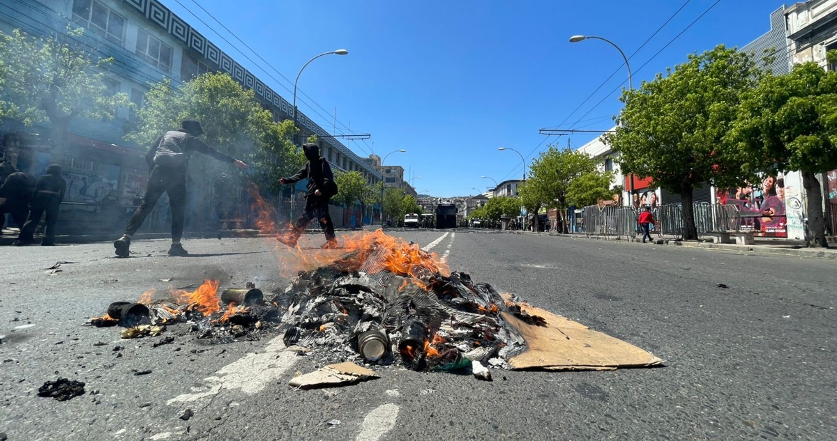 Incidentes en marcha de Valparaíso