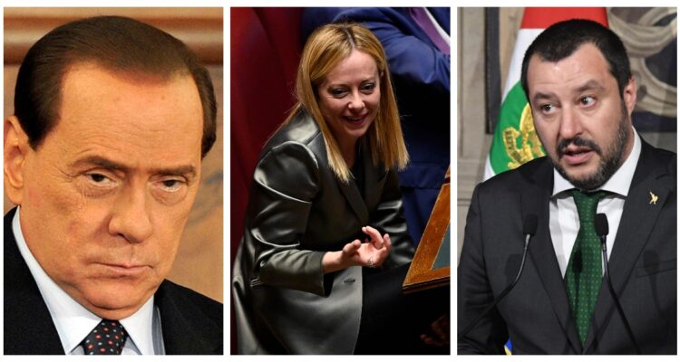 Berlusconi, Meloni y Salvini.
