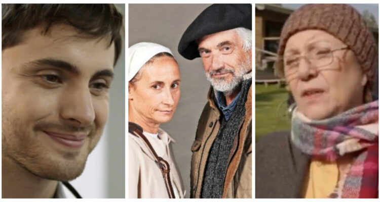 Francisco Dañobetia como Luca en la Ley de Baltazar (izquierda) y María Elena Duvauchelle como Catalina Fernández en la teleserie de Mega (derecha)