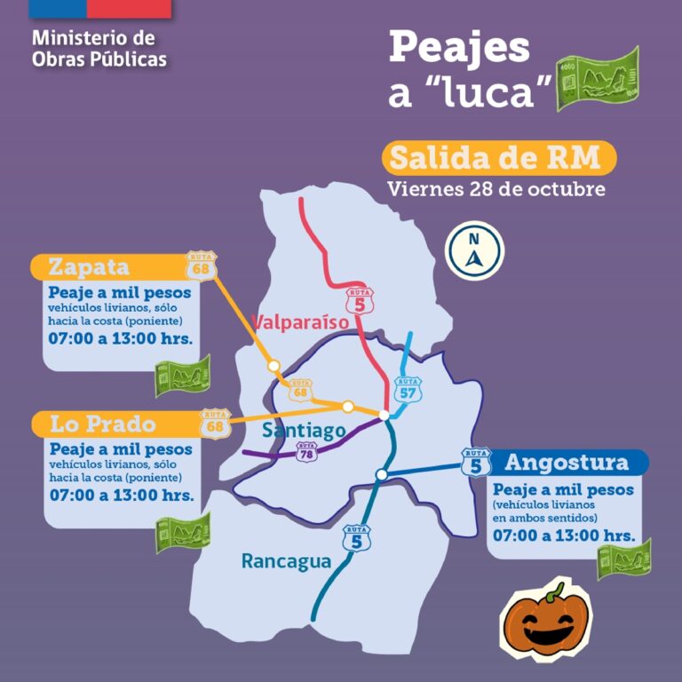 543 mil vehículos dejarán Santiago este fin de semana XL: conoce las medidas en carreteras