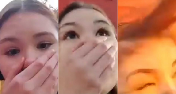 Joven graba misil en Ucrania