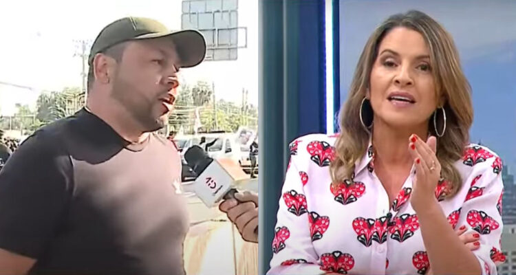 Monserrat Álvarez con el vocero de No + TAG durante el matinal Contigo en la Mañana.