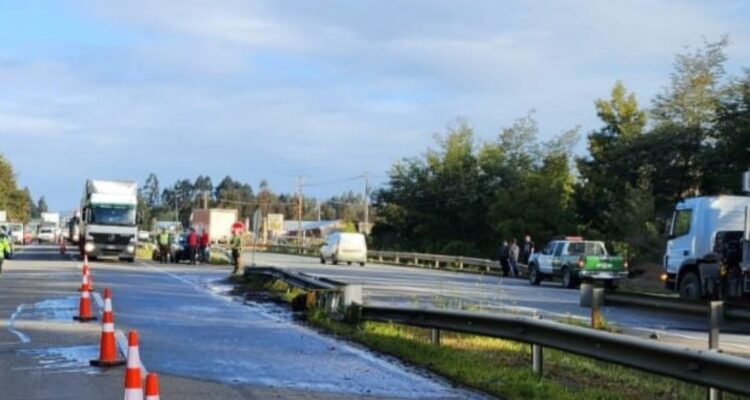 Muerto por colisión en ruta 5 Sur