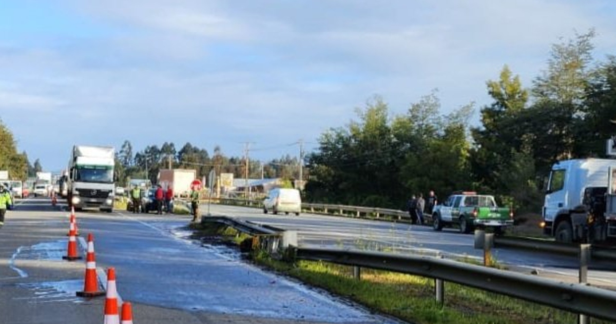 Muerto por colisión en ruta 5 Sur