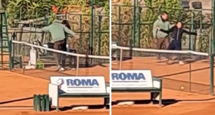 Un padre golpea violentamente a su hija por no esforzarse en un entrenamiento de tenis en Belgrado.