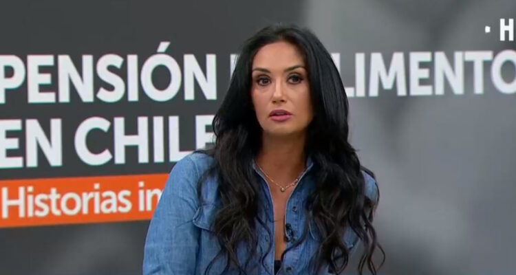 Pamela Díaz hablando en el matinal de CHV respecto al no pago de la pensión de alimentos de sus hijos.