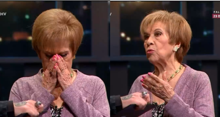 Paty Cofré durante su participación en Podemos Hablar donde relató sus dificultades para obtener su pensión de vejez