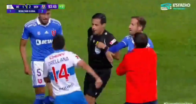 La pelea en el final del duelo entre la UC y la U.
