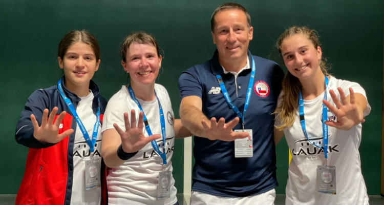 Chile consigue el quinto lugar en el Mundial de Pelota Vasca.