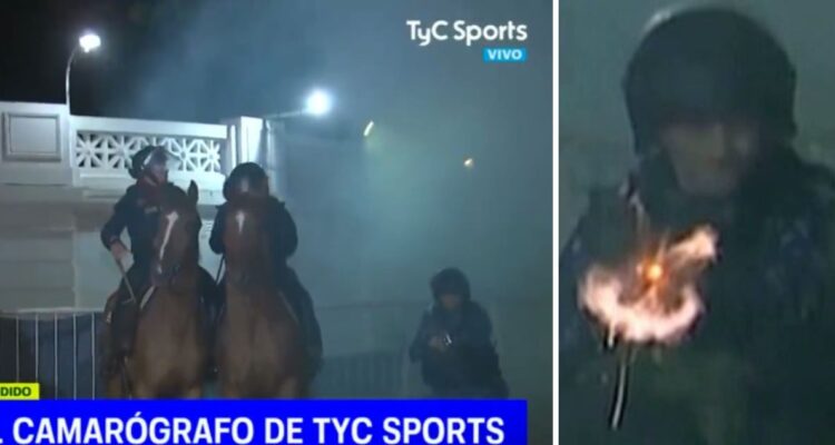 Policía baleó a quemarropa a camarógrafo de TyC Sports durante incidentes en Argentina.