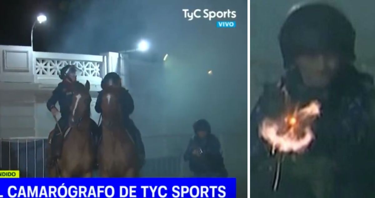 Policía baleó a quemarropa a camarógrafo de TyC Sports durante incidentes en Argentina.