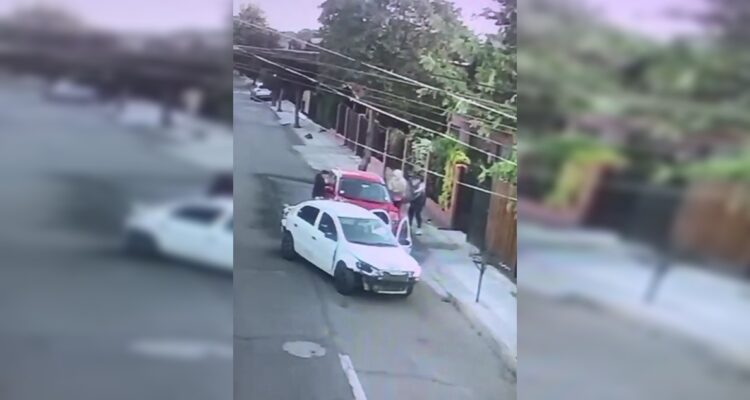 VIDEO: Conductor termina apuñalado en Pudahuel tras un portonazo