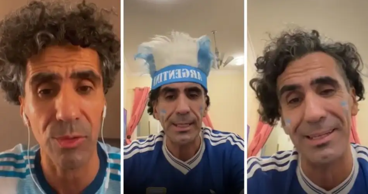 El “primer hincha” argentino detenido en Catar.
