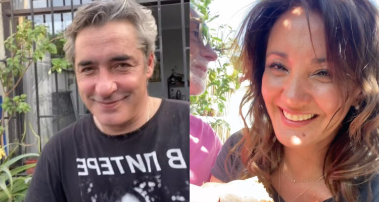 Priscilla Vargas y José Luis Repenning en el asado que realizaron con el resto del equipo de Tu Día.