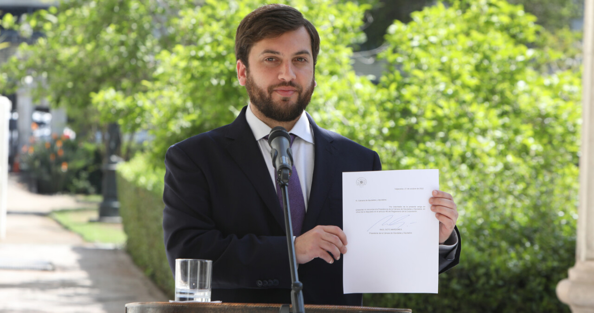Diputado Raúl Soto oficializa salida de la Presidencia de la Cámara: “Mi renuncia es indeclinable”