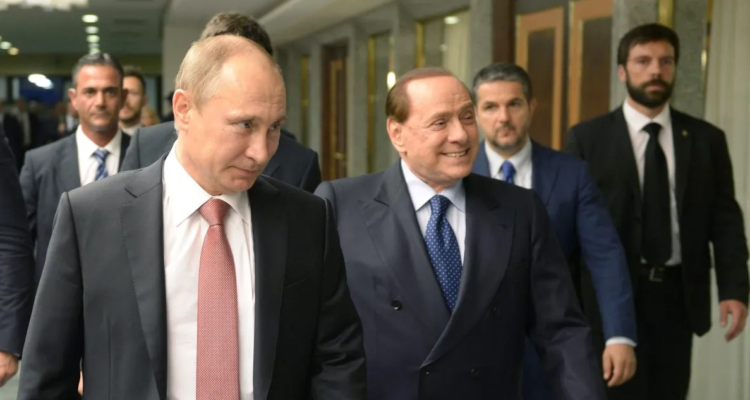 Vladimir Putin y Silvio Berlusconi