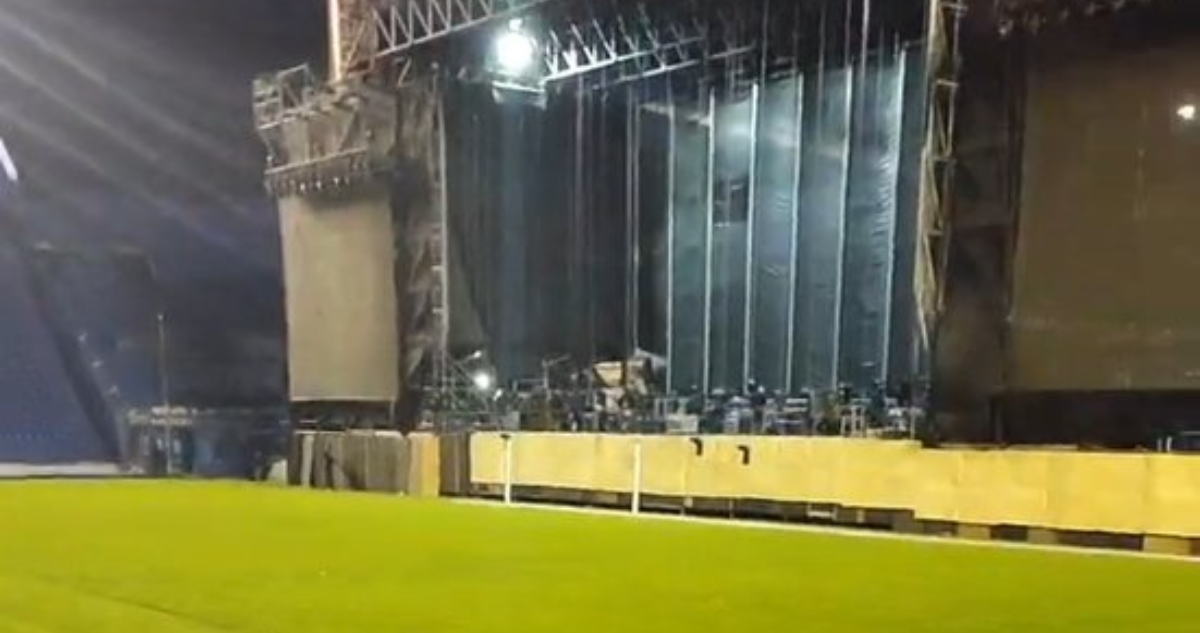 Uno de los arcos del estadio de Vélez, tendrá un escenario en el duelo ante Banfield.